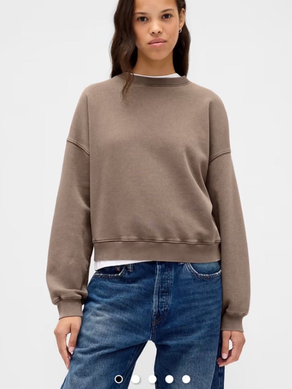 Gap NWT soft stone brown sweatshirt size small